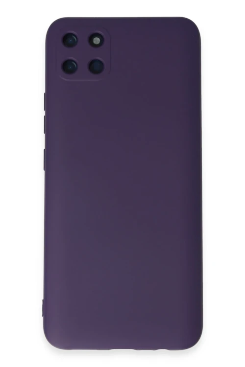 Realme C11 Kılıf Nano içi Kadife Silikon - Mor