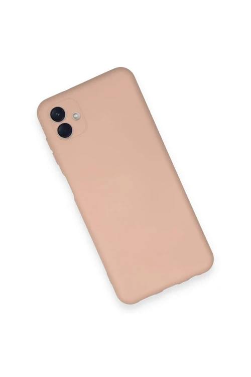 Samsung Galaxy A04 Kılıf Nano İçi Kadife Silikon - Pudra