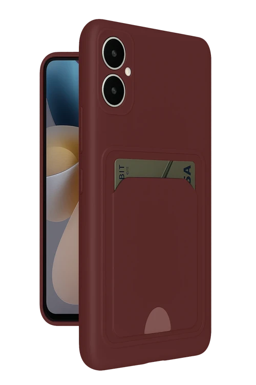 Samsung Galaxy A05 Kelvin Kartvizitli Silikon - Bordo