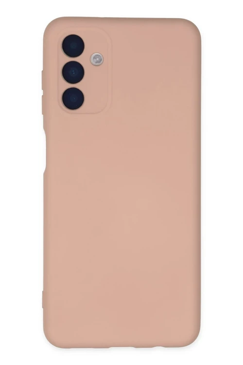 Samsung Galaxy A04S Kılıf Nano İçi Kadife Silikon - Pudra