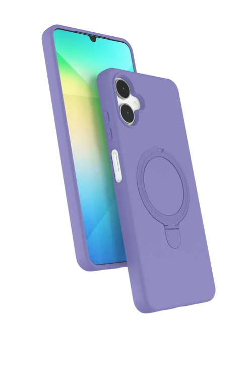 Samsung Galaxy A06 Regal Magsafe Standlı Kapak - Lila