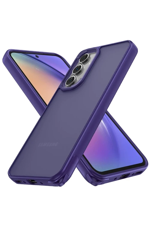 Samsung Galaxy A14 4G Kılıf Elegant Kapak - Derin Mor