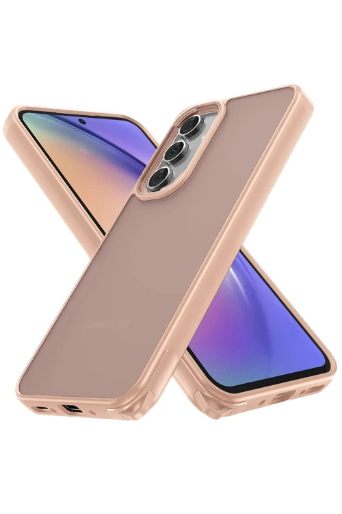 Samsung Galaxy A14 4G Kılıf Elegant Kapak - Pudra