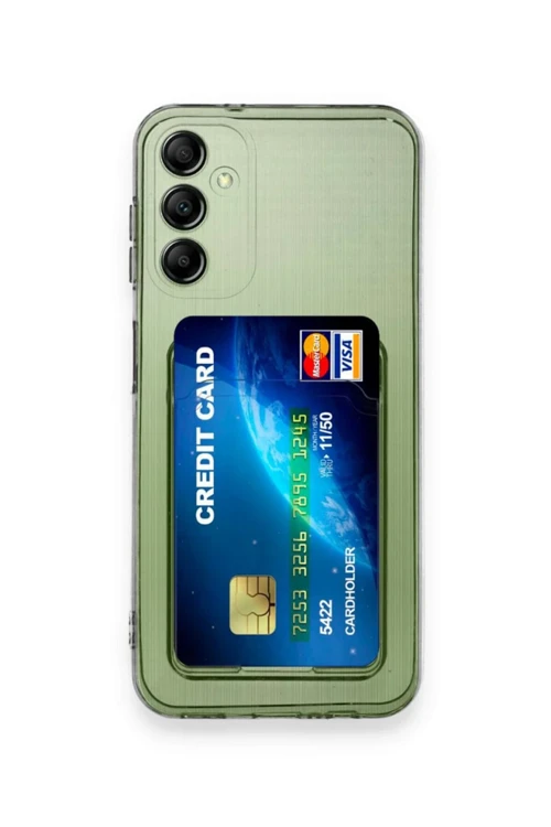 Samsung Galaxy A15 4G Kılıf Kart Şeffaf Silikon - Şeffaf