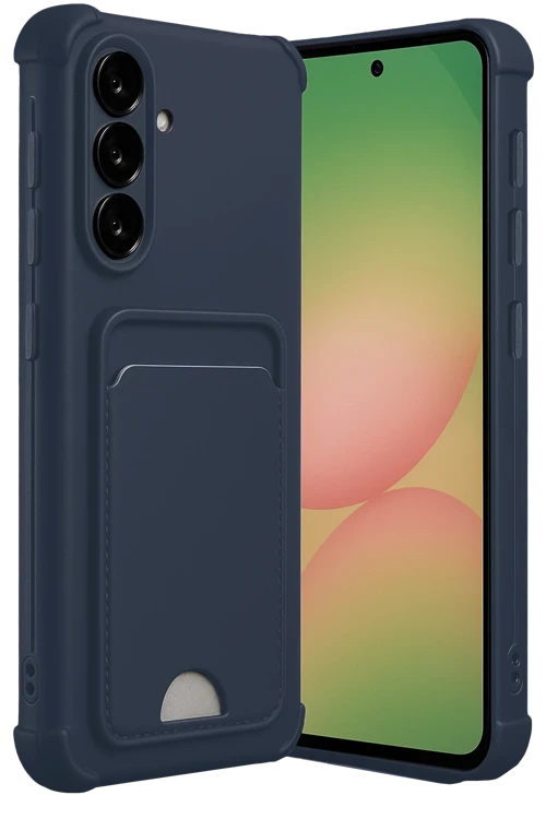 Samsung Galaxy A36 Kılıf Kelvin Kartvizitli Silikon - Lacivert