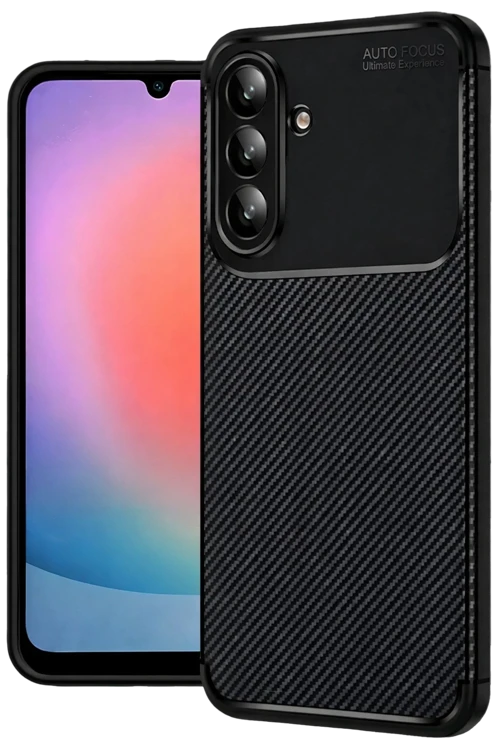Samsung Galaxy A57 5G Auto Focus Karbon Kapak - Siyah