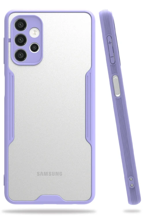 Samsung Galaxy A72 Kılıf Platin Silikon - Lila