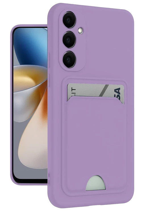 Samsung Galaxy M15 Kelvin Kartvizitli Silikon - Lila