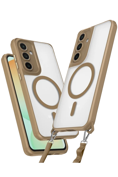 Samsung Galaxy S23 Fe Kılıf Enka Magsafe Silikon Kılıf - Desert