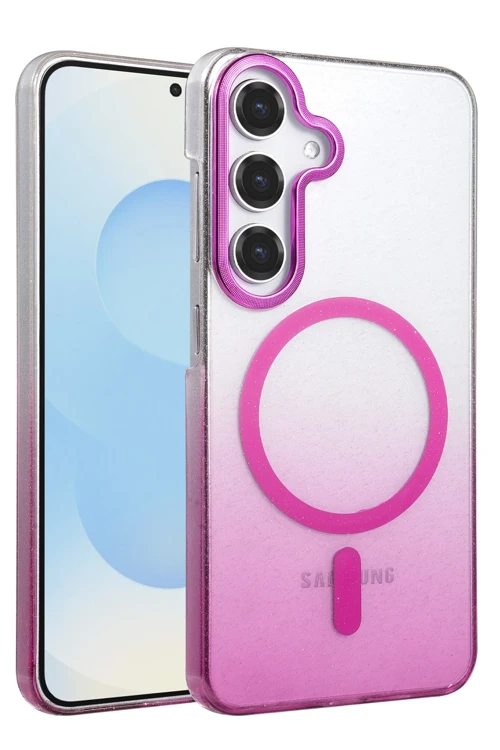 Samsung Galaxy S25 Glossy Magsafe Kapak - Mor