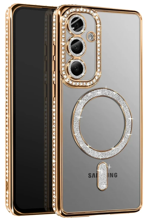 Samsung Galaxy S26 Joke Simli Magneticsafe Kılıf - Gold