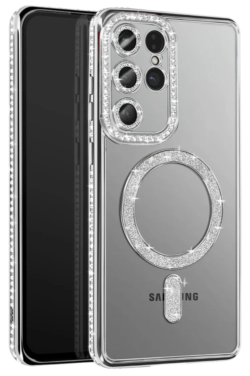 Samsung Galaxy S26 Ultra Joke Simli Magneticsafe Kılıf - Gümüş