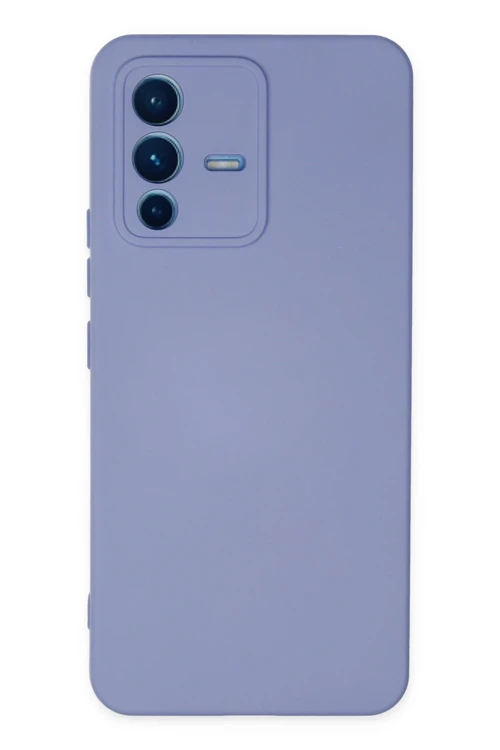 Vivo V23 5G Kılıf Nano İçi Kadife Silikon - Lila