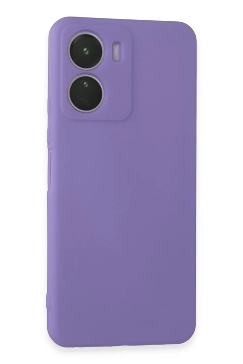 Vivo Y16 Kılıf First Silikon - Lila