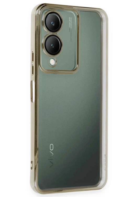 Vivo Y17S Kılıf Razer Lensli Silikon - Gold
