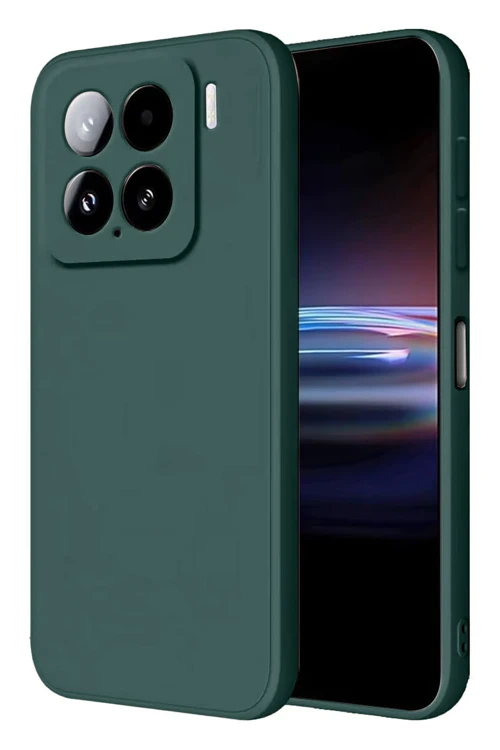 Xiaomi Mi 15 Pro Kılıf Nano İçi Kadife Silikon - Koyu Yeşil