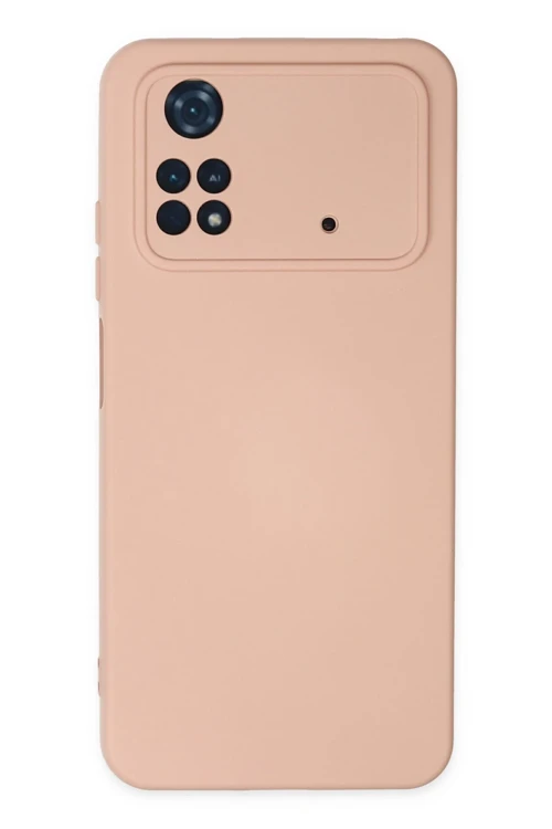 Xiaomi Poco M4 Pro 4G Kılıf Nano İçi Kadife Silikon - Pudra