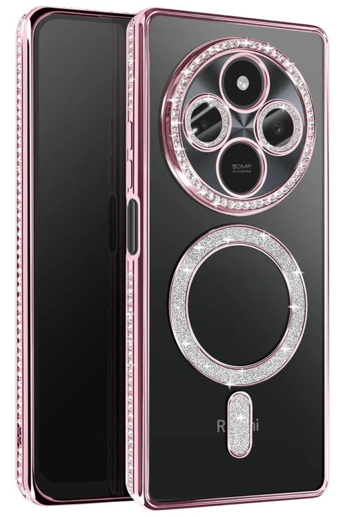 Xiaomi Redmi 14C Joke Simli Magneticsafe Kılıf - Pembe