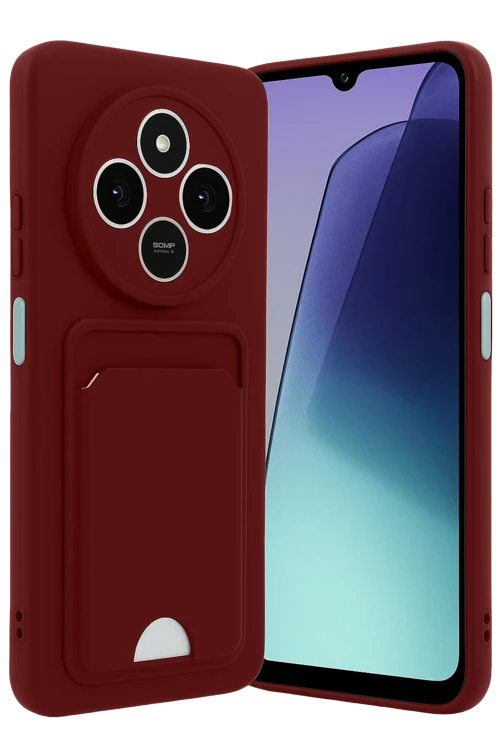 Xiaomi Redmi 14C Kelvin Kartvizitli Silikon - Bordo