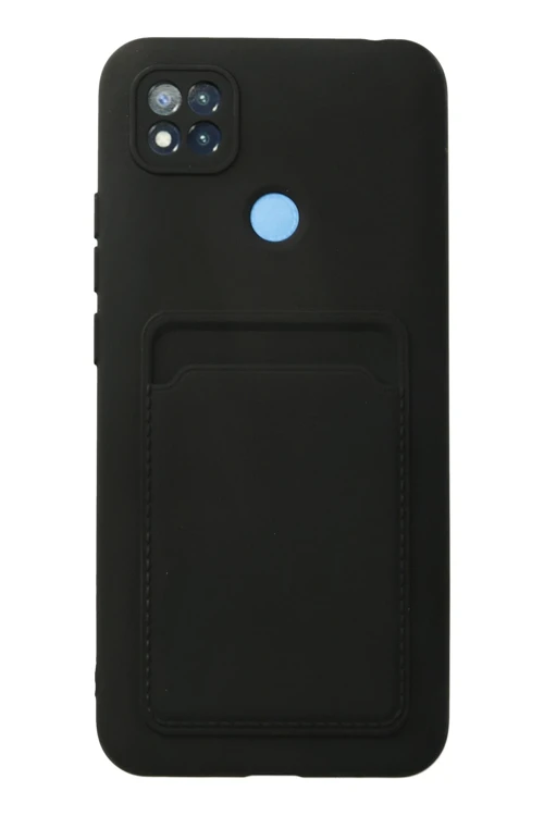 Xiaomi Redmi 9C Kılıf Kelvin Kartvizitli Silikon - Siyah