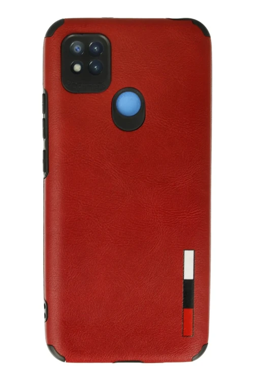 Xiaomi Redmi 9C Kılıf Loop Deri Silikon - Kırmızı