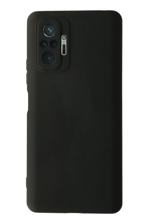 Xiaomi Redmi Note 10 Pro Kılıf Nano İçi Kadife Silikon - Siyah