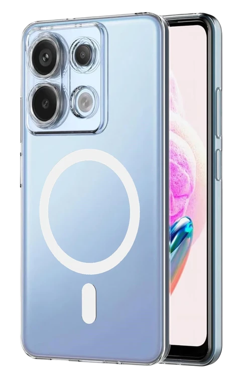 Xiaomi Redmi Note 13 Pro 4G Combo Sert Şeffaf Magsafe Kapak - Şeffaf