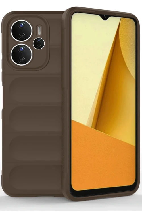 Xiaomi Redmi Note 14 4G Kılıf Optimum Silikon - Kahverengi