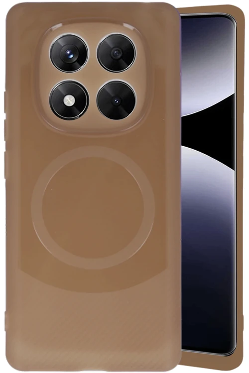 Xiaomi Redmi Note 14 Pro 5G Kılıf Maya Karbon Kapak - Kahverengi