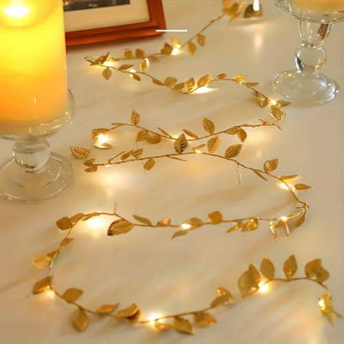 3 Metre Yaldızlı Gold LED Işık – Dekoratif Ortam ve Yılbaşı Aydınlatması (4887)