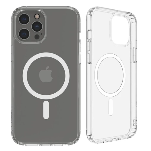 ALLY iPhone 13 Pro Max Magsafe Uyumlu Manyetik Kılıf Silikon Kılıf-(5775)