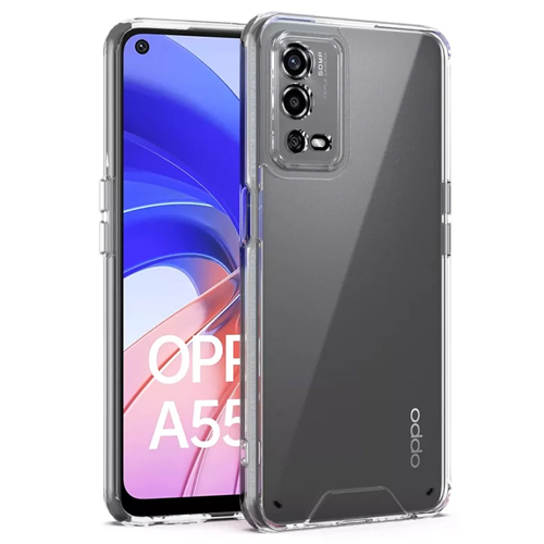 Ally Oppo A55 4G Kılıf Kamera Korumalı Ultra İnce Şeffaf Silikon Kılıf-(5775)