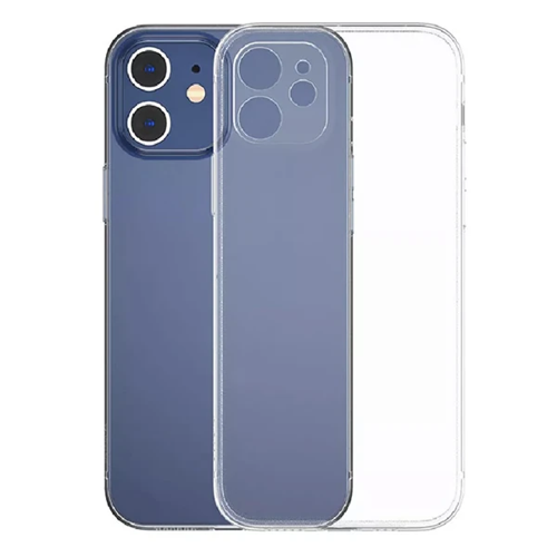 Baseus Simple Case iPhone 12 6.1 İnce Şeffaf Silikon Kılıf Kamera Korumalı-(5775)