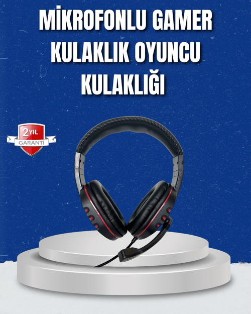 Bilgisayar Oyuncu Kulaklığı – Yumuşak Pedli Dayanıklı İpli Kablo