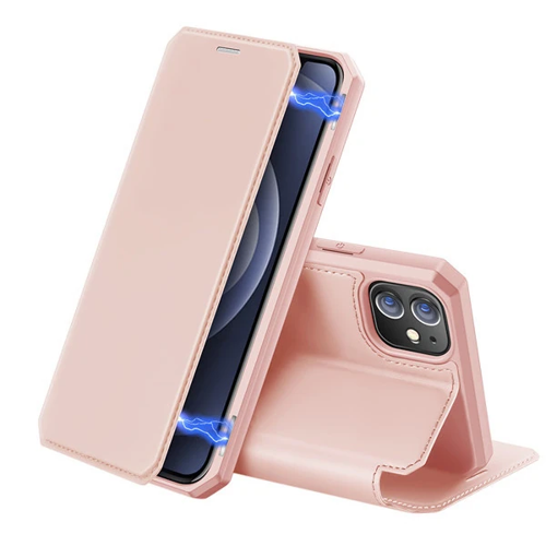 DUX DUCİS iPhone 12/12 Pro Kılıf Mıkantıslı Kapaklı Flip Cover Kılıf Skin X Series Flip Ca