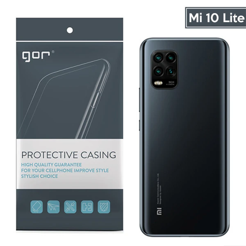 Gor Xiaomi Mi 10 Lite Kamera Korumalı Ultra Slim Silikon Kılıf-(5775)