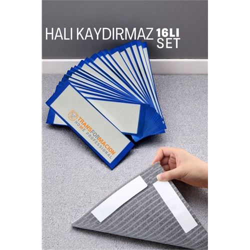 HSNET Halı Kaydırmaz - Halı Kilim Yolluk Kayma Önleyici Yapışkan 16 lı SET