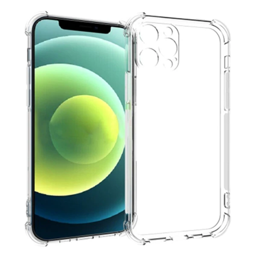 İPhone 12 Pro 6.1 Anti-Drop Silikon Kılıf Kamera Korumalı Şeffaf Silikon Kılıf-(5775)