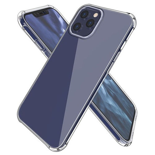 İPhone 12 Pro Max 6.7 Anti-Drop Silikon Kılıf Shockproof Şeffaf kılıf-(5775)