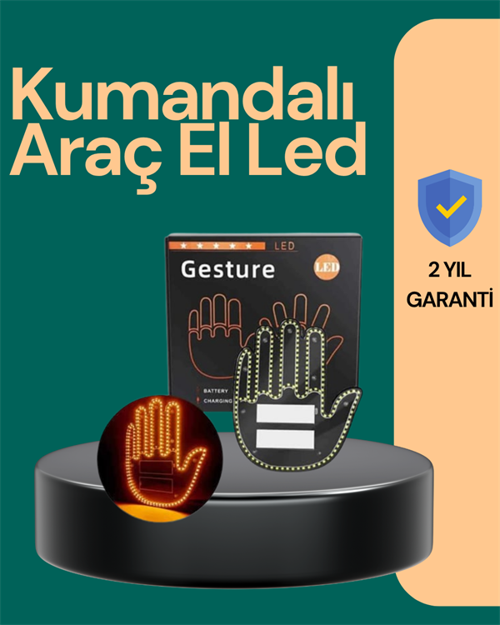 Kablosuz Kumandalı LED Jest Işığı – 3 Modlu Araba Arkası Mesaj Işığı, 203 LED ile Yükse