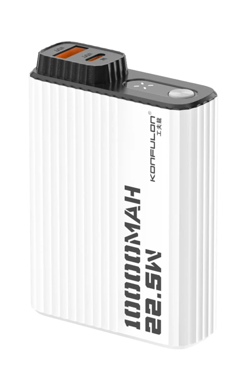 Konfulon A40Q 10.000 mAh PD 20W Mini Powerbank - Siyah-Beyaz