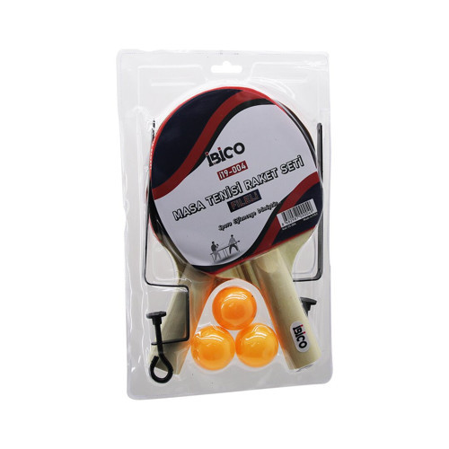 Masa Tenisi Fileli Pinpon Raket Seti 2Pcs Raket - 3Pcs Top - 1Pcs File - Ayak (4887)