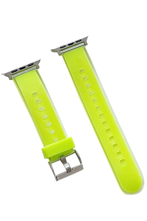 Movenchy Watch 45mm Jelly Silikon Kordon - Yeşil