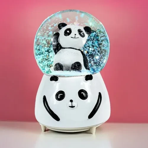 Orta Boy Siyah-Beyaz Panda Kar Küresi