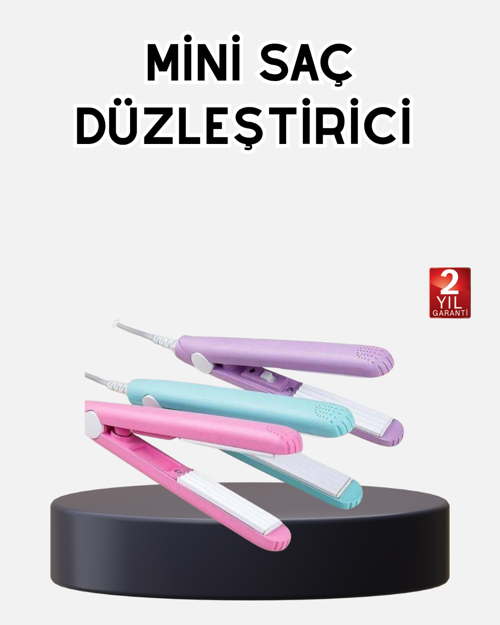 Seyahat Tipi Mini Saç Düzleştirici – Seramik Kaplama Hızlı Isınma Kompakt Tasarım
