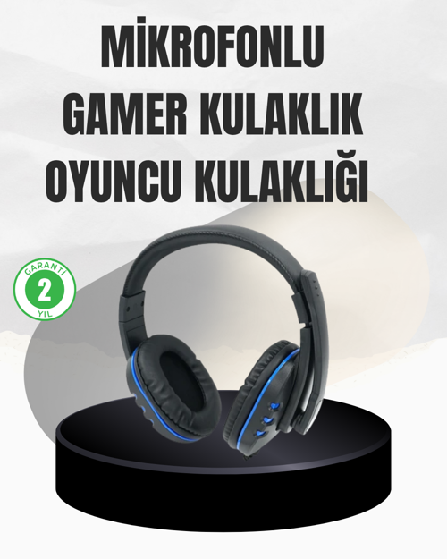Stereo Oyun Kulaklığı – Güçlü Bas Mikrofonlu ve Konforlu Tasarım