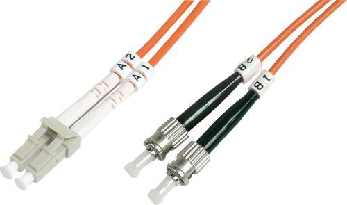 LC-ST Fiber Optik Patch Kablo, Multimode OM 1 62.5/125 Duplex, 3.0mm, LSZH, 2 metre
