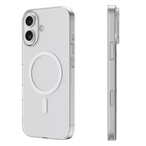 İphone 16 Uyumlu Uyumlu Kılıf M-Safe Şarj Özellikli Arka Kapak Kapak Şeffaf