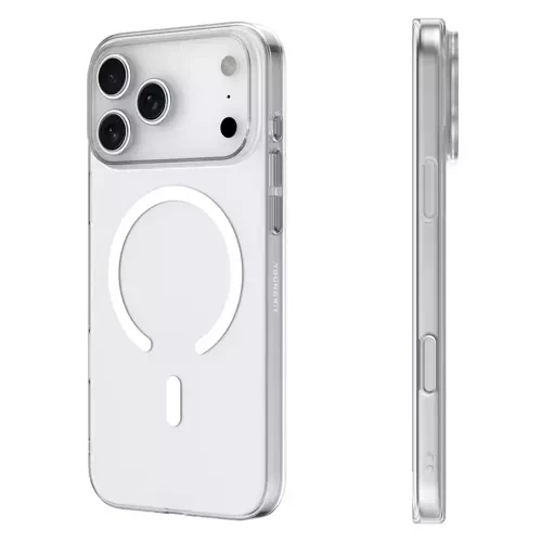 İphone 17 Pro Uyumlu Şeffaf Silikon Kılıf Kablosuz Şarj Destekli