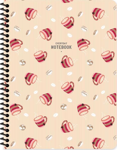 16.5x22.5 Çizgili Defter Coffee - Turuncu